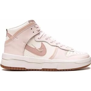 Nike Dunk High Up Rebel Pink Oxford - pink and cream high tops